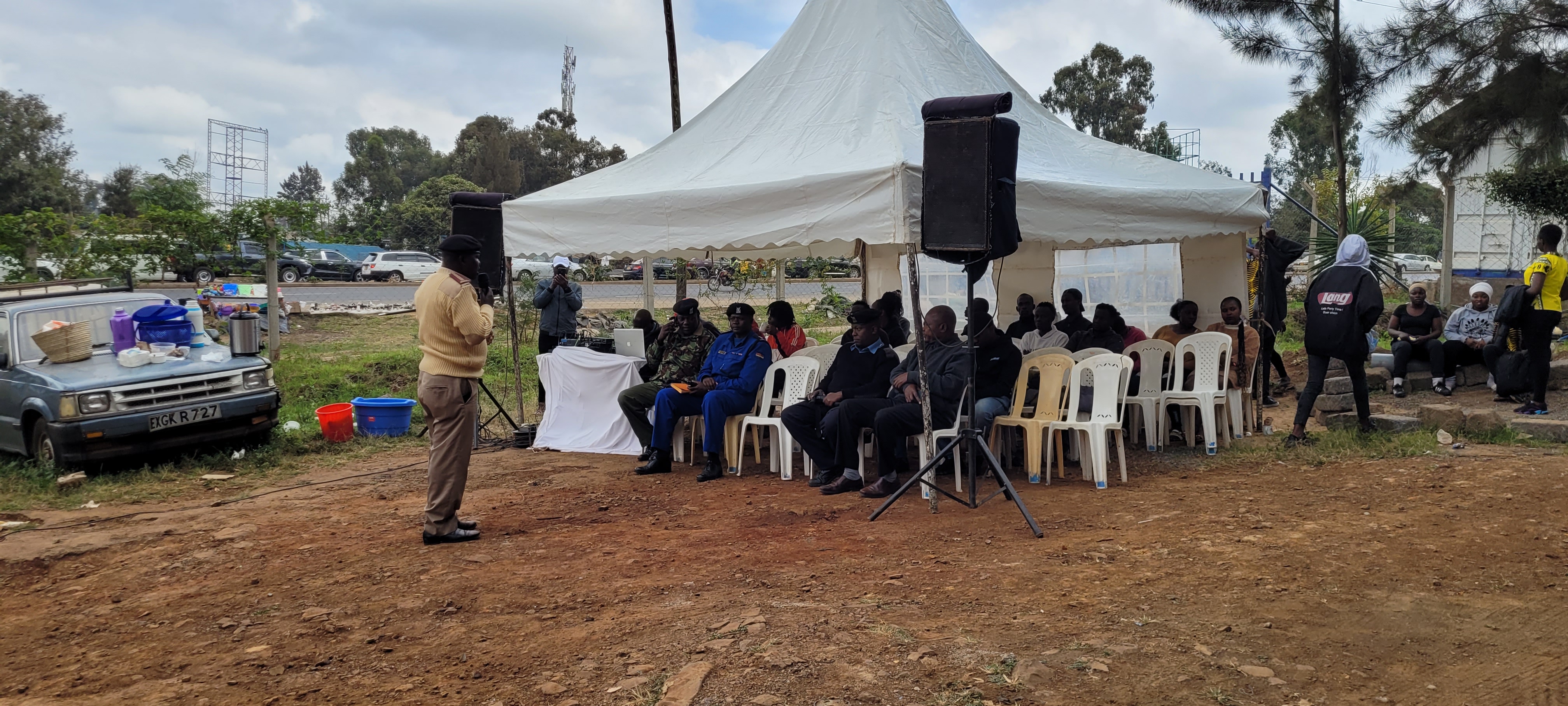 K-HAKI community members gathered for an outdoor programme in July 2023